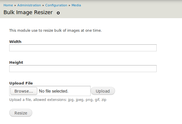 Bulk Image Resizer | Drupal.org